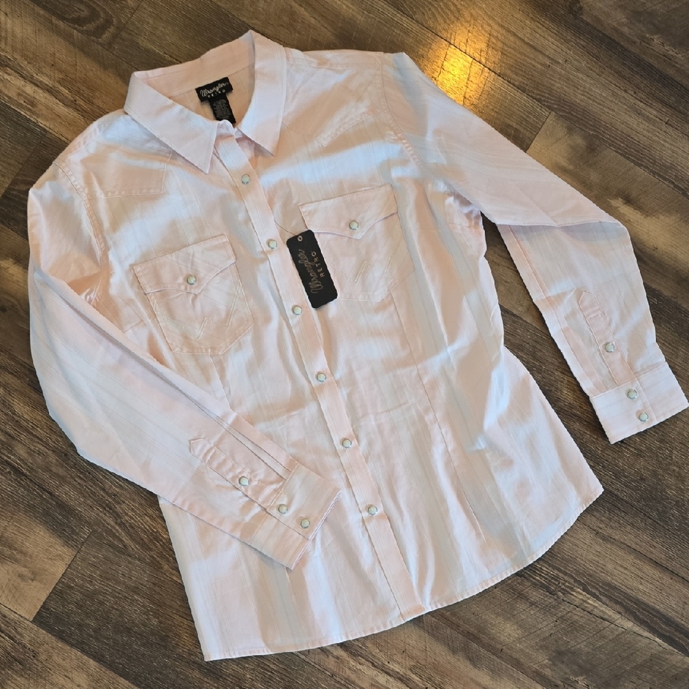 Wrangler Pearl Snap Button Up Western Shirt